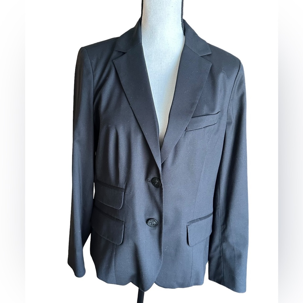 Eddie Bauer Women’s Wool Blend Black Jacket Size 14 Petite New Without Tags